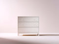 Kommode mit Schubladen aus weißem Holzwerkstoff 85 x 42 x 90 cm - 3 Schubladen - Modernes minimalistisches Design