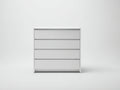 Kommode mit Schubladen aus Holzwerkstoff 80 x 40 x 95 cm - Weiß - 4 grifflose Schubladen