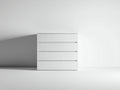 Kommode mit Schubladen aus Holzwerkstoff 80 x 40 x 82 cm - Weiß - 4 grifflose Schubladen